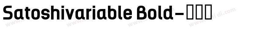Satoshivariable Bold字体转换